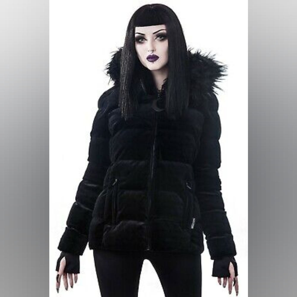 KILLSTAR LISA LUNA VELVET JACKET New. Size